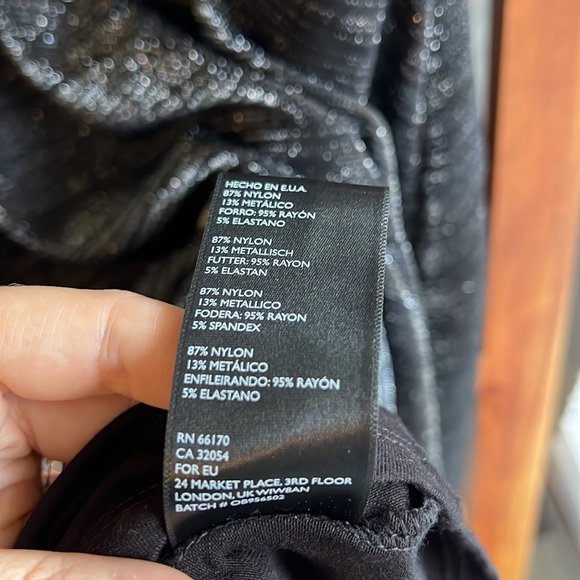 Urban Outfitters Plunging Neckline Sparkle Glitter Dress - Picture 7 of 9